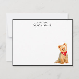 Yorkshire terrier Anpassningsbara Platta Tacksamt- Tack Kort