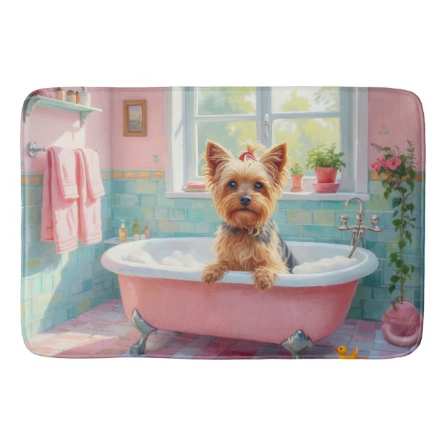 Yorkshire Terrier Baddekoration Badrumsmatta (Framsidan)
