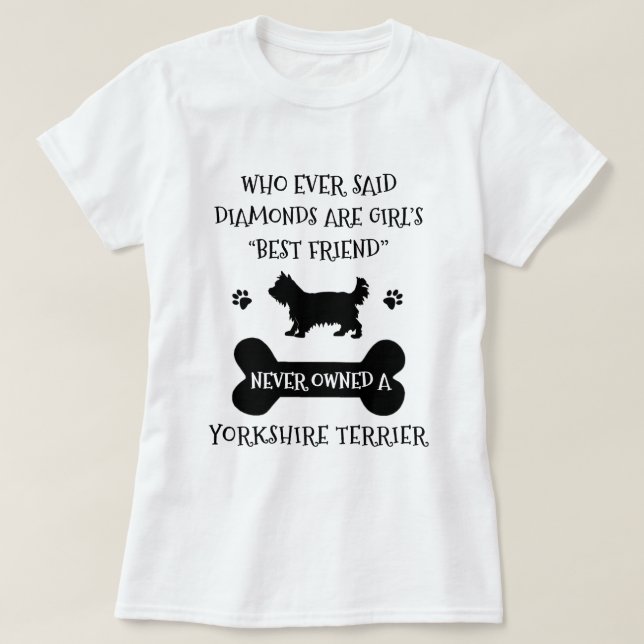 Yorkshire Terrier Bästa vän T Shirt (Design framsida)