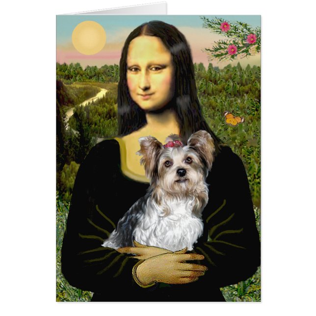 Yorkshire Terrier (Biewer) - Mona Lisa Hälsningskort (Framsidan)