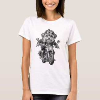 Yorkshire Terrier Biker hund T Shirt
