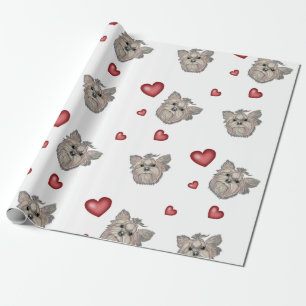 Yorkshire Terrier Bows Hearts Gift Presentpapper