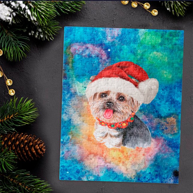 Yorkshire Terrier Breed Hund jul Pussel (Skapare uppladdad)