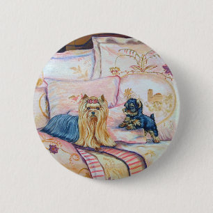 Yorkshire Terrier Button Pin Knapp
