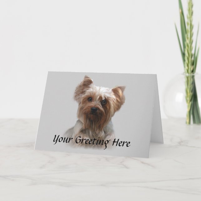 Yorkshire Terrier Card Kort (Framsida)