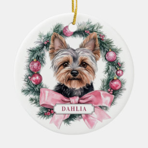 Yorkshire Terrier Circle Ornament