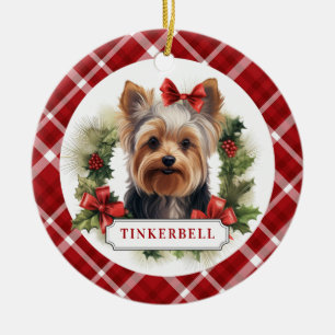 Yorkshire Terrier Circle Ornament