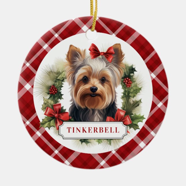 Yorkshire Terrier Circle Ornament (Framsidan)