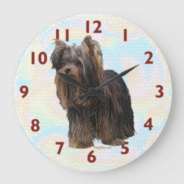 Yorkshire Terrier Clock Stor Klocka