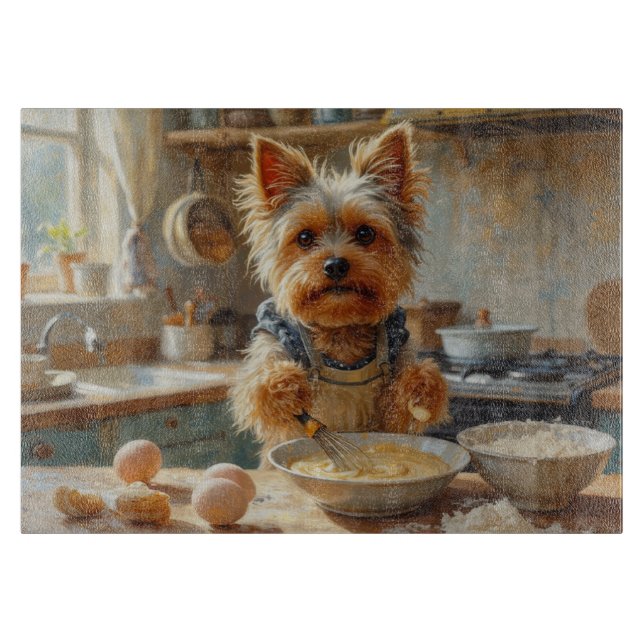 Yorkshire Terrier Cooking in Kitchen (Framsidan)