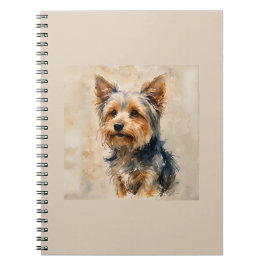 Yorkshire Terrier Dog Art Design Anteckningsbok