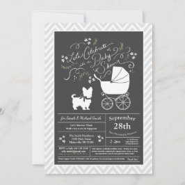 Yorkshire Terrier Dog Baby Shower Gender Neutral Inbjudningar