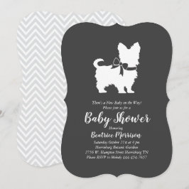 Yorkshire Terrier Dog Baby Shower Gender Neutral Inbjudningar