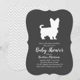 Yorkshire Terrier Dog Baby Shower Gender Neutral Inbjudningar