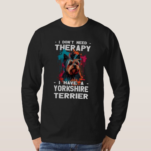 Yorkshire Terrier Dog  Dog Owner T Shirt (Framsida)
