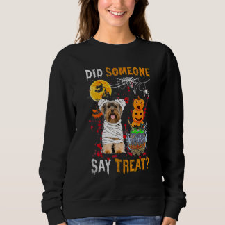 Yorkshire Terrier Dog Halloween Did Someone Say Tr T Shirt