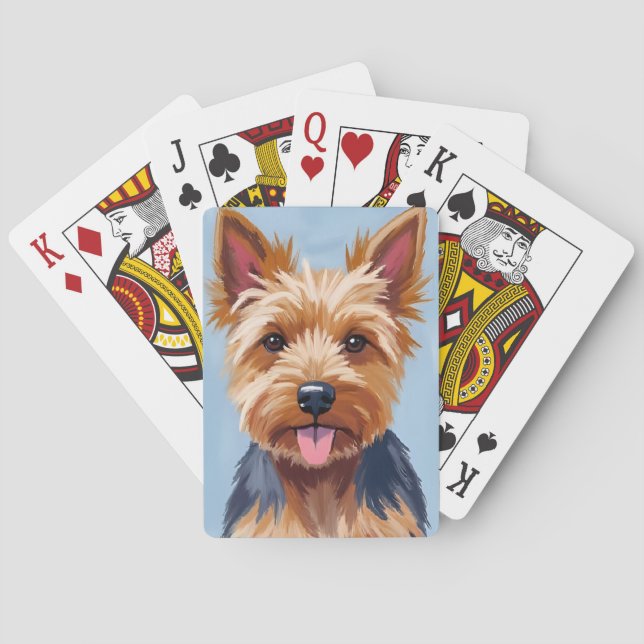 Yorkshire Terrier | Dog Portrait Painting Casinokort (Baksidan)