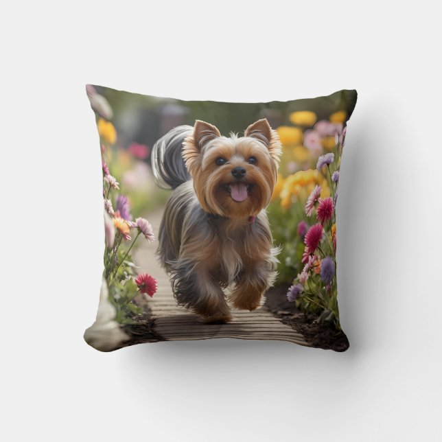 Yorkshire Terrier Elegant Dekorativ kudde (Framsida)