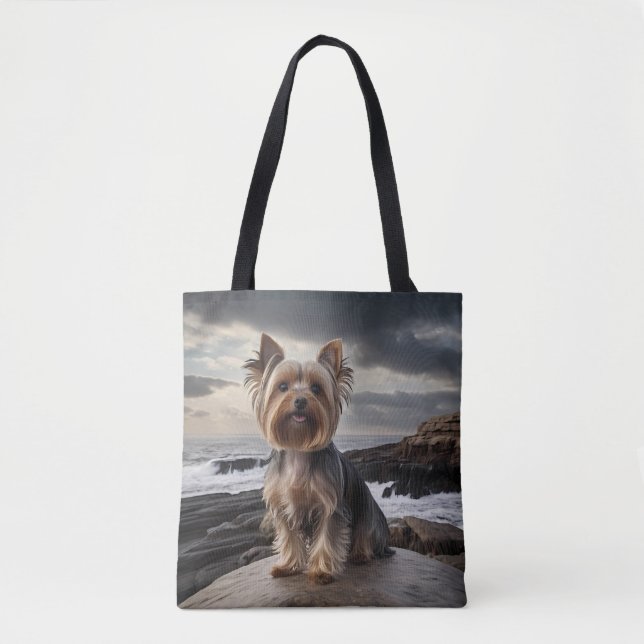 Yorkshire Terrier Elegant Tote Bag Tygkasse (Framsida)