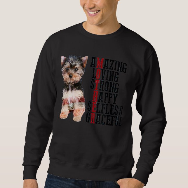 Yorkshire Terrier Fantastisk Loving Strong Lycklig Lång Ärmad Tröja (Framsida)