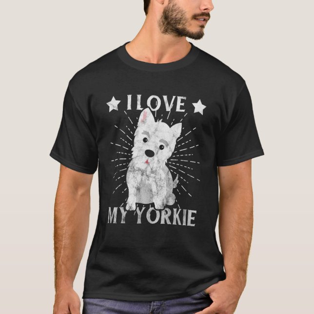 Yorkshire Terrier for Hund Yorkie Breeder T Shirt (Framsida)
