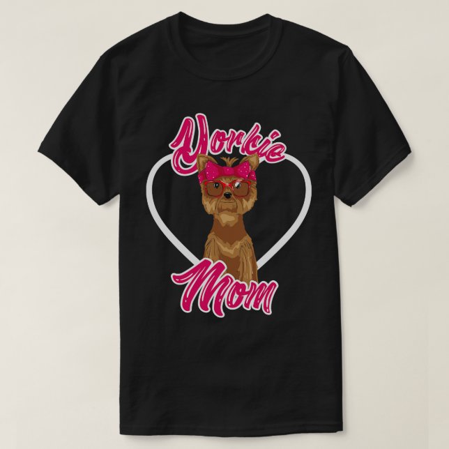 Yorkshire Terrier Funny Yorkie Mamma T Shirt (Design framsida)