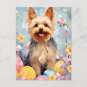 Yorkshire Terrier Glad påsk Vykort