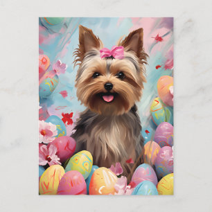 Yorkshire Terrier Glad påsk Vykort