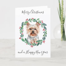 Yorkshire Terrier God jul Trendig Hund Holid