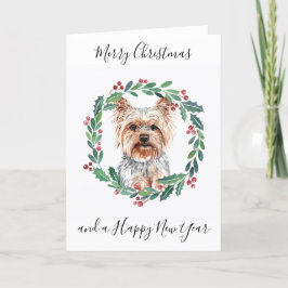 Yorkshire Terrier God jul Trendig Hund Holid Helgkort