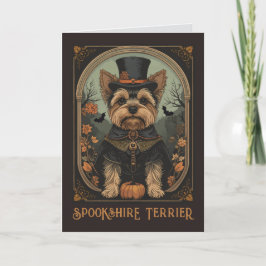 Yorkshire Terrier Gott Halloween Hälsning Kort