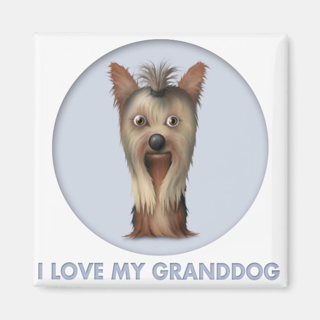 Yorkshire Terrier Granddog Magnet (Framsidan)