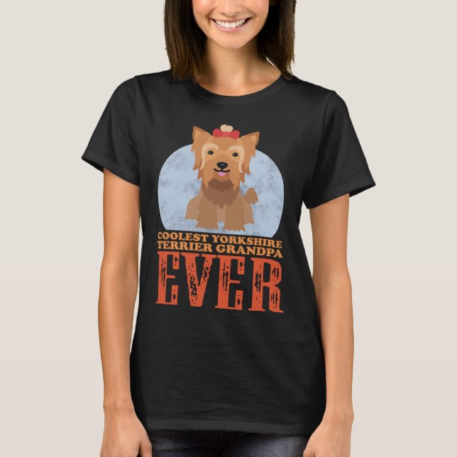 Yorkshire Terrier Grandpa Yorkie Hundägare Yorkshi T Shirt (Framsida)