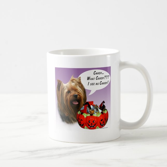 Yorkshire Terrier Halloween Candy Kaffemugg (Höger)