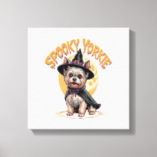 Yorkshire Terrier Halloween Canvastryck