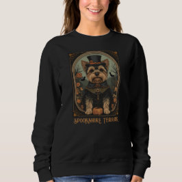 Yorkshire Terrier Halloween Svart Sweatshirt T Shirt