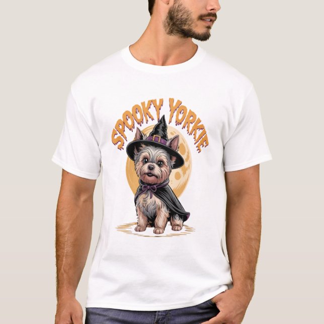 Yorkshire Terrier Halloween T Shirt (Framsida)