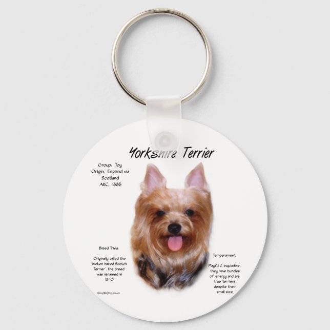 Yorkshire Terrier History Design Nyckelring (Framsida)