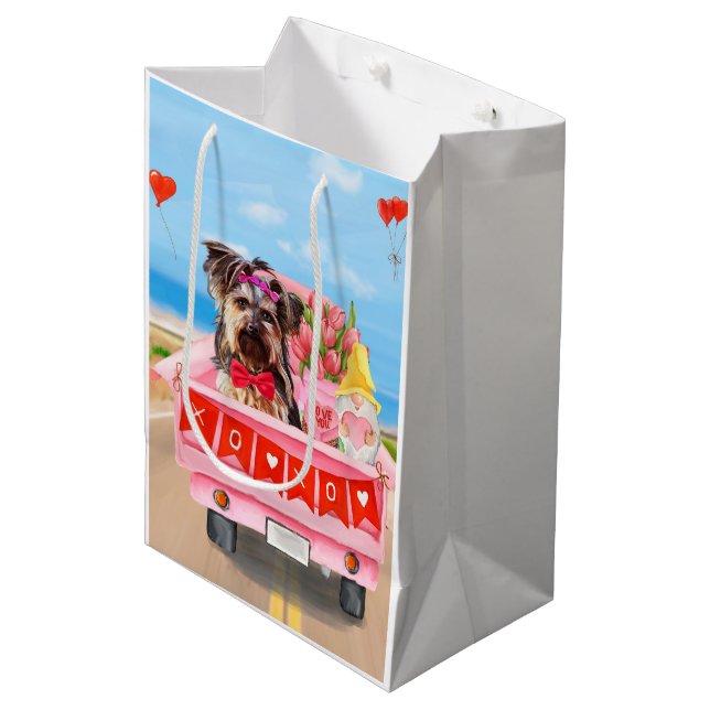 Yorkshire Terrier Hund Alla hjärtans dag Lastbil H (Framsidan Vinklad)