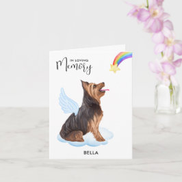 Yorkshire Terrier Hund Angel Pet Loss Sympathy Kort