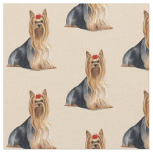 Yorkshire Terrier Hund Art Fabric Tyg