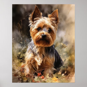 Yorkshire Terrier Hund Art Print Poster