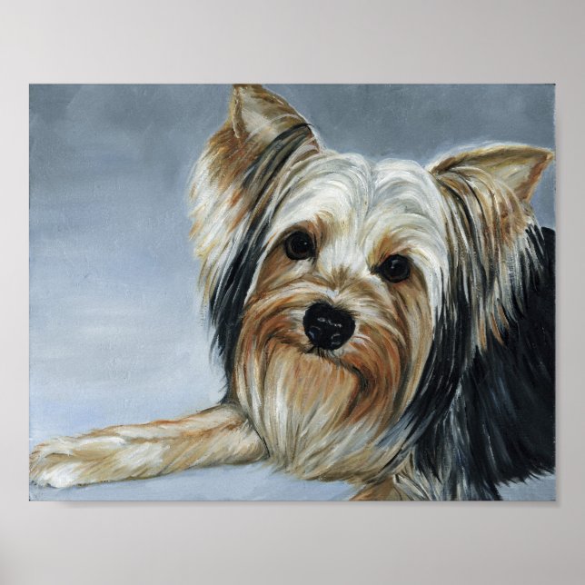 Yorkshire Terrier Hund Art Print Poster (Framsidan)