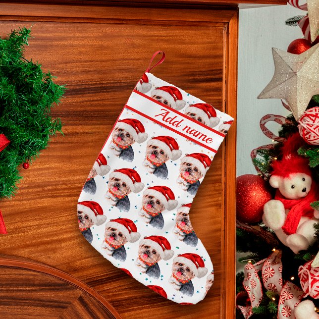 Yorkshire Terrier Hund aveln jul Stars Liten Julstrumpa (Skapare uppladdad)