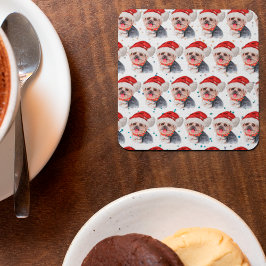 Yorkshire Terrier Hund aveln jul Stars Underlägg Papper Kvadrat