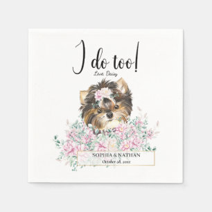 Yorkshire Terrier Hund Bröllop Cocktail Napkins Pappersservett