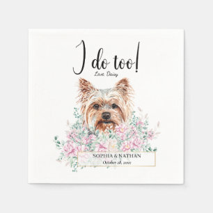 Yorkshire Terrier Hund Bröllop Cocktail Napkins Pappersservett