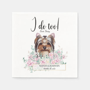 Yorkshire Terrier Hund Bröllop Cocktail Napkins Pappersservett