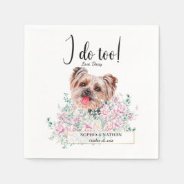 Yorkshire Terrier Hund Bröllop Cocktail Napkins Pappersservett