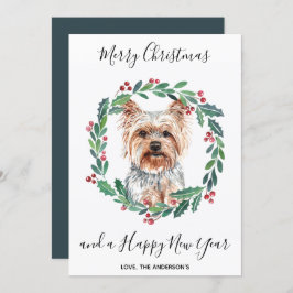 Yorkshire Terrier Hund Elegant God jul Julkort
